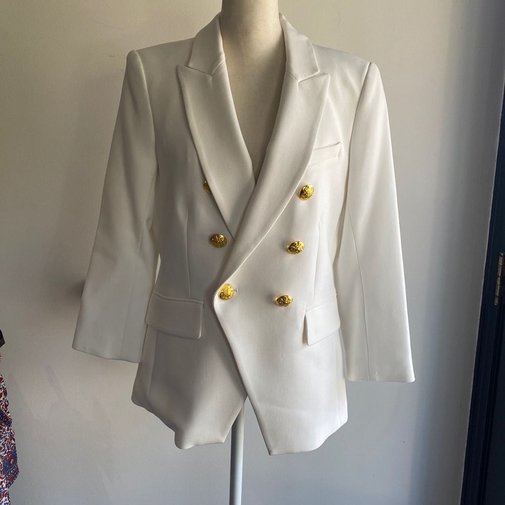 Veronica beard white structured blazer